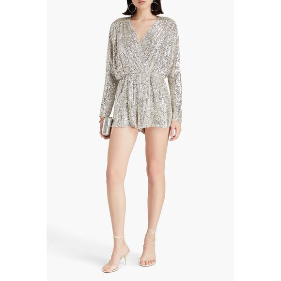 MAJE Sequined tulle playsuit FR 38 NEW NWT - Picture 4 of 11